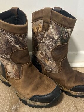 Brown Camo Waterproof Men's Work Boots